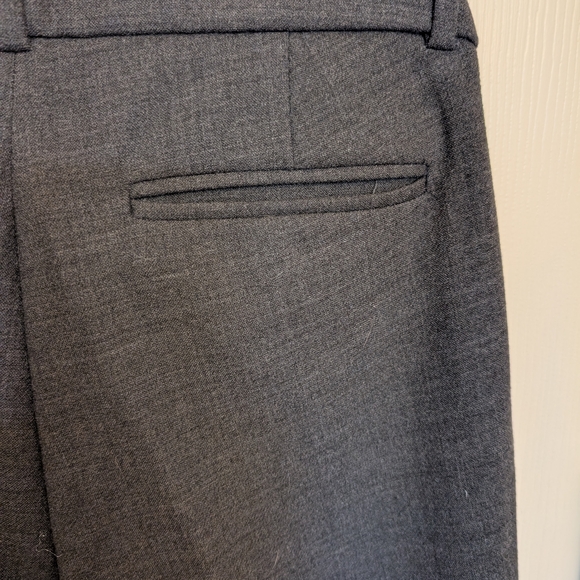 J. Crew Stretch Wool Charcoal Minnie Pant, Size 4 - Picture 6 of 8
